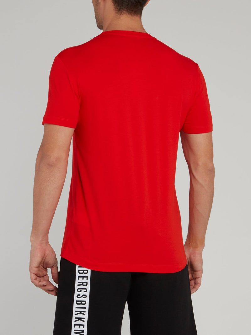 Red Logo Chevron T-Shirt