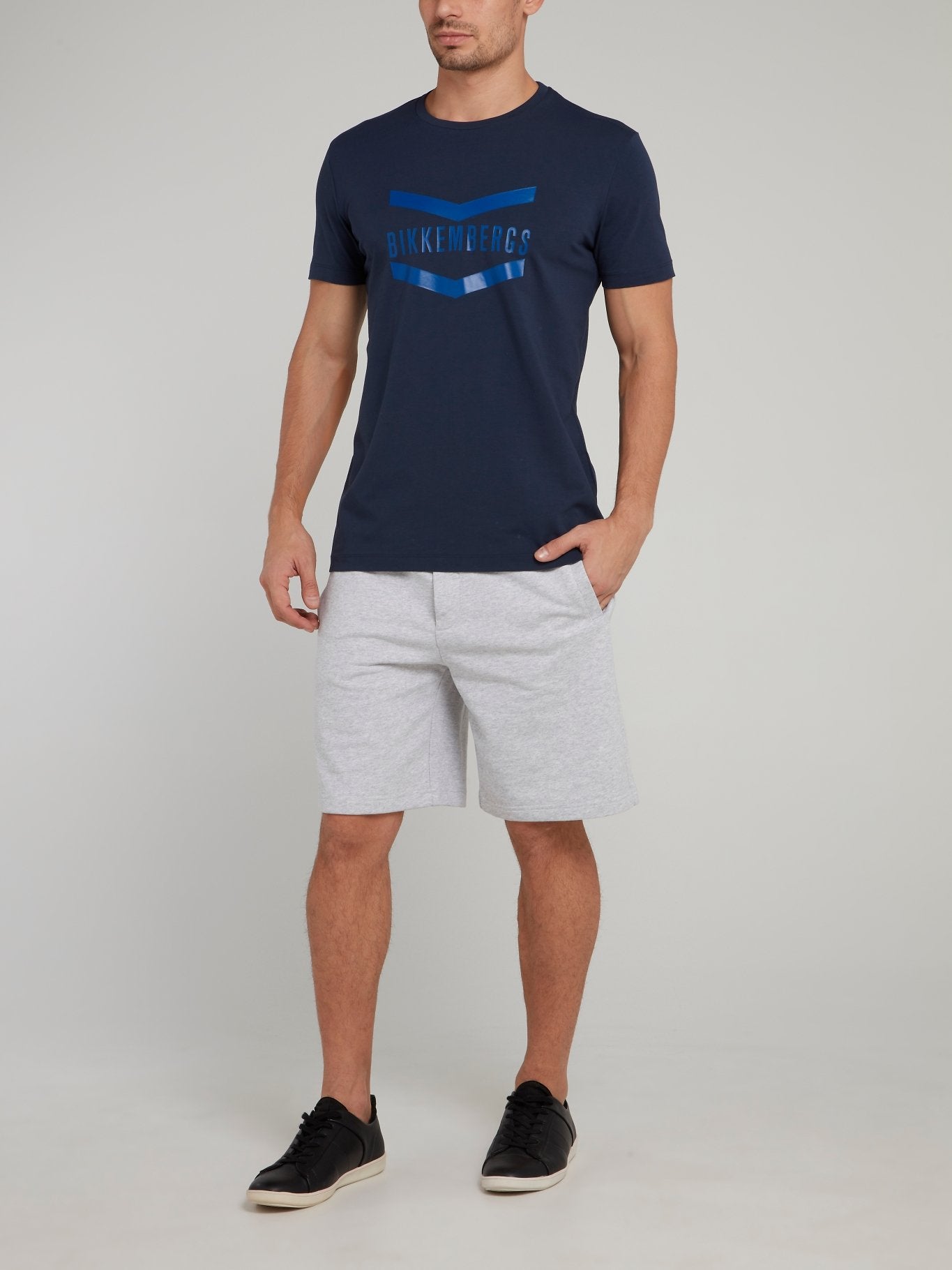 Navy Logo Chevron T-Shirt