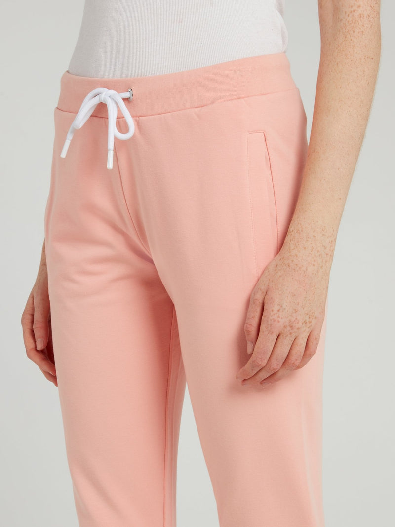 Pink Drawstring Fleece Sweatpants