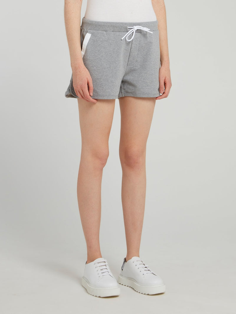 Grey Mesh Pocket Active Shorts