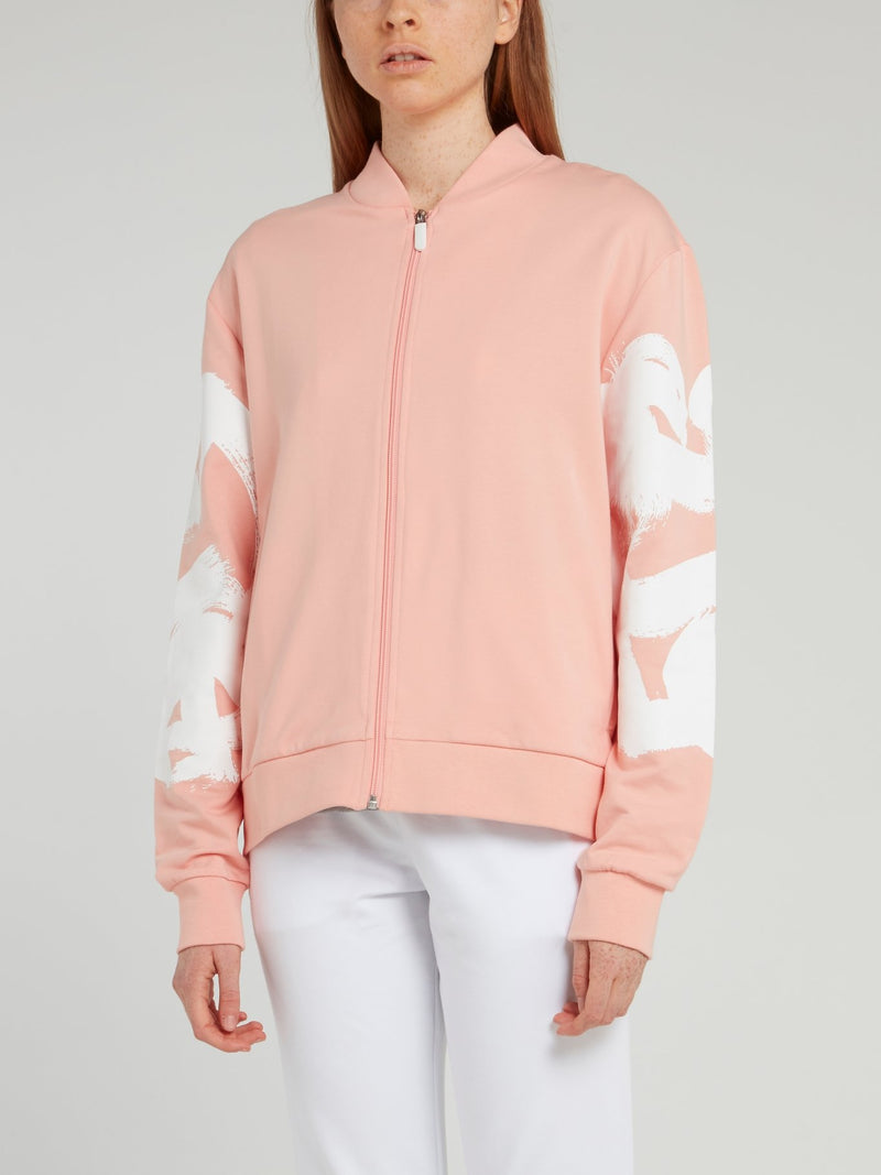 Pink Paint Print Sweatshirt