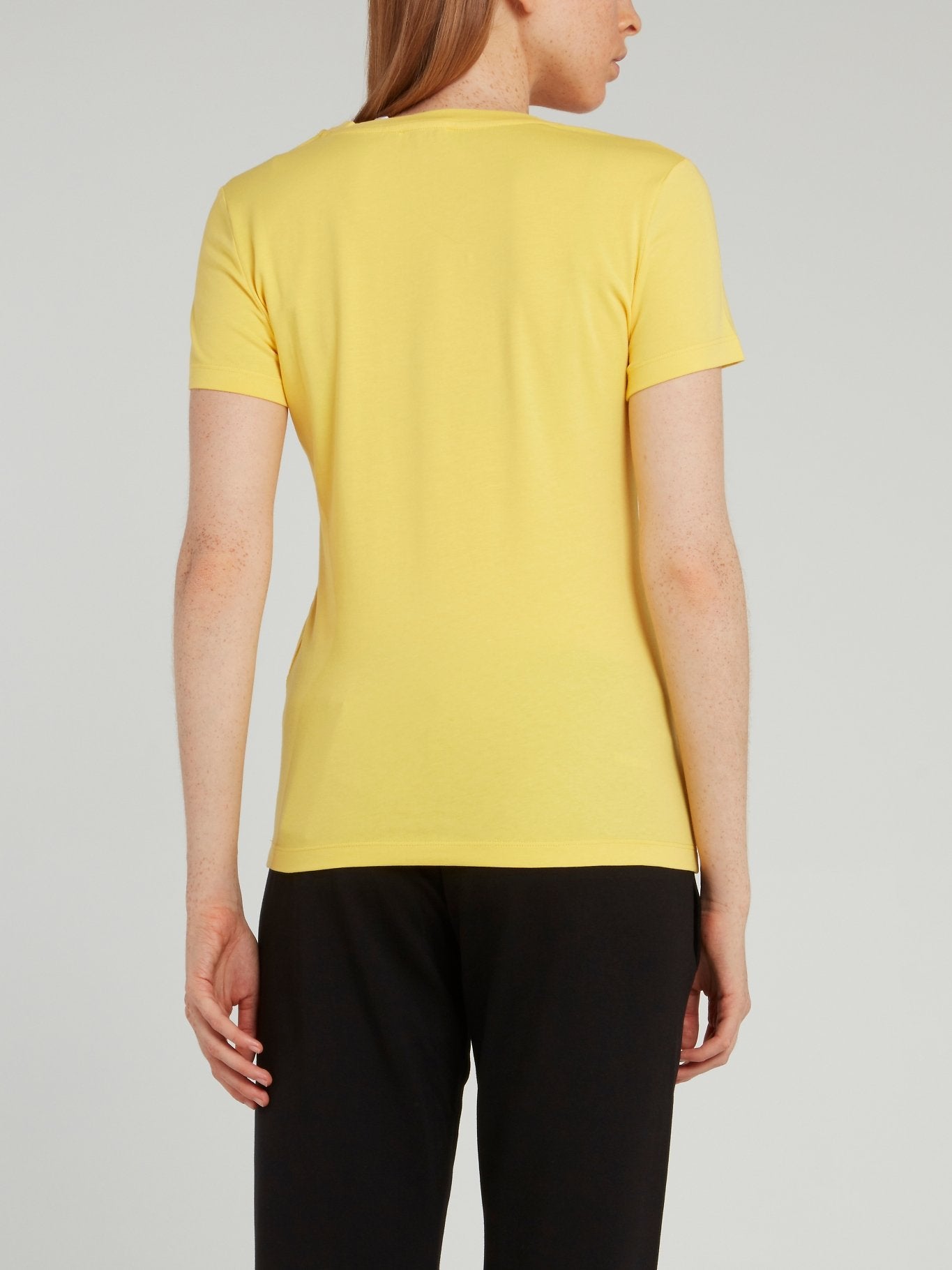 Yellow Portrait Print T-Shirt