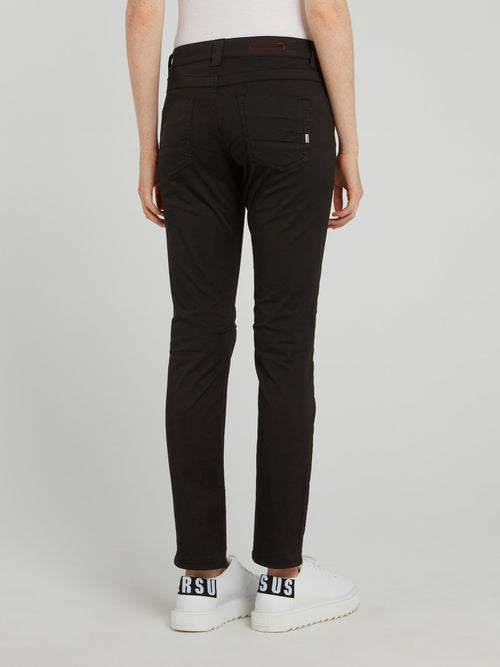 Black Skinny Cropped Trousers