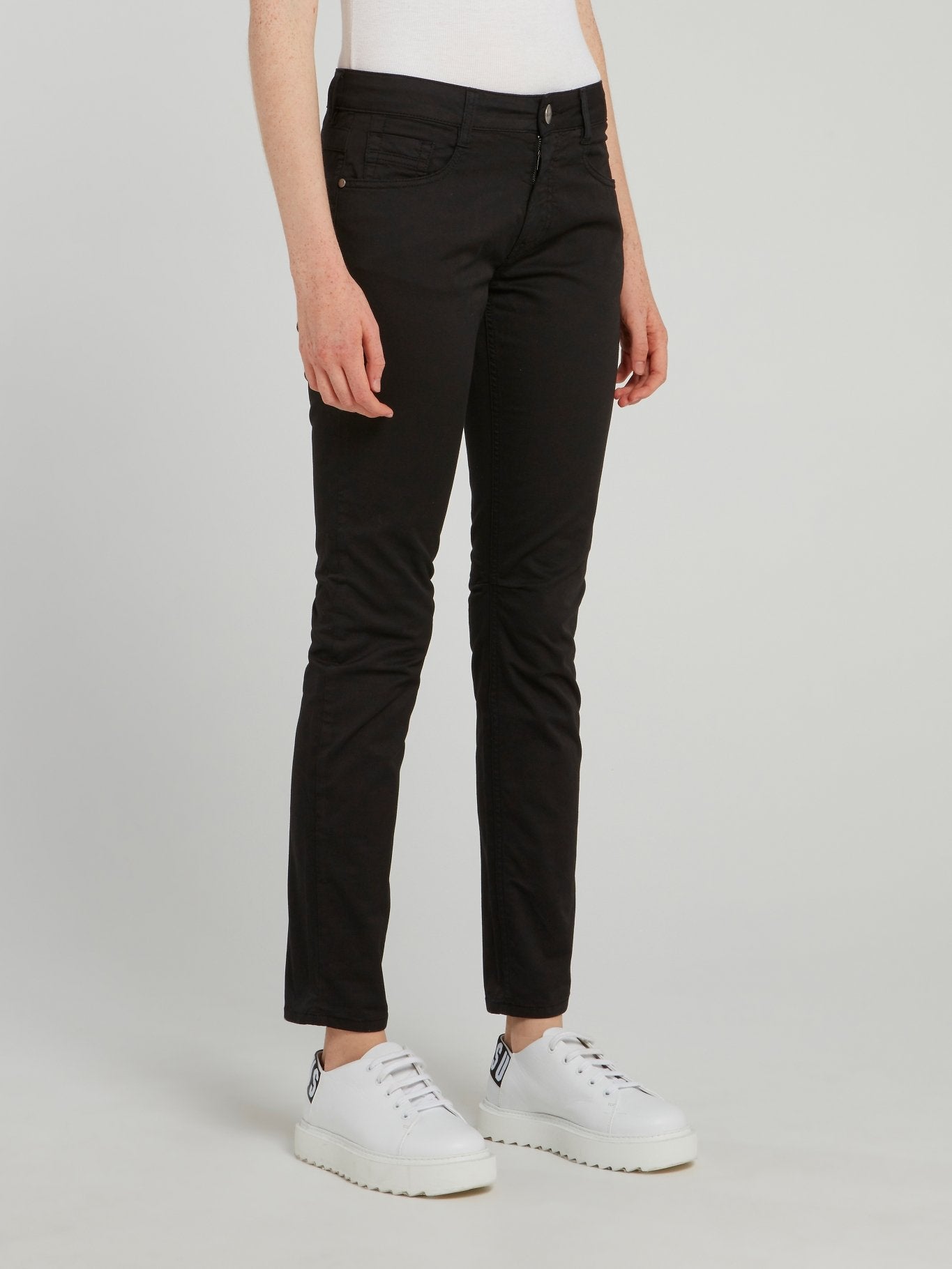 Black Skinny Cropped Trousers