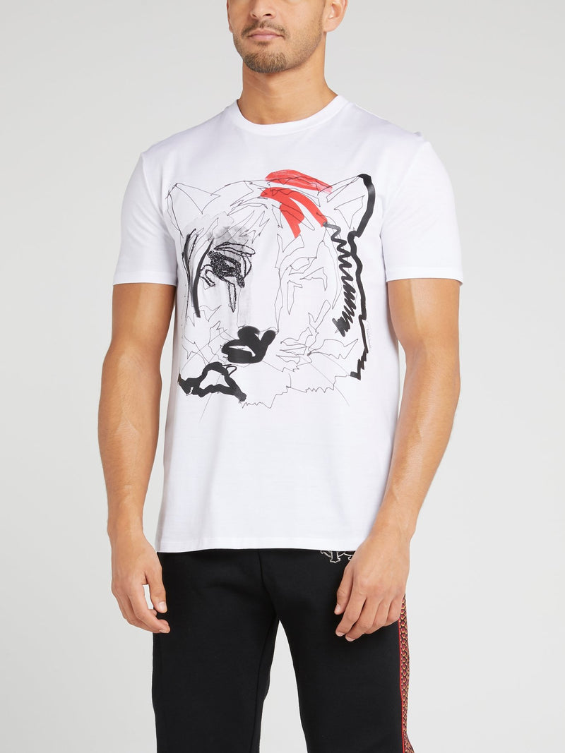 White Bear Print T-Shirt