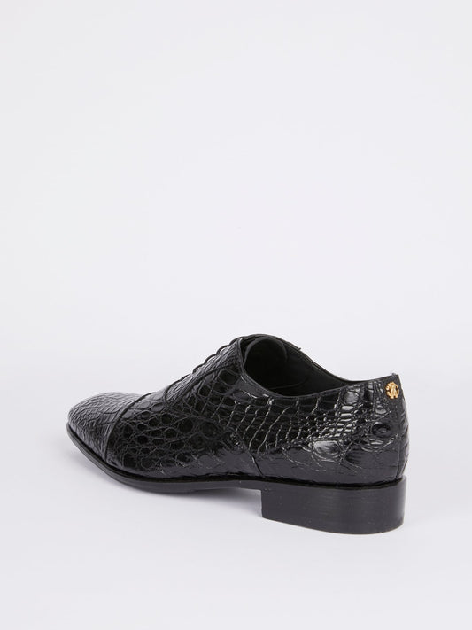 Black Snake Effect Oxford Shoes