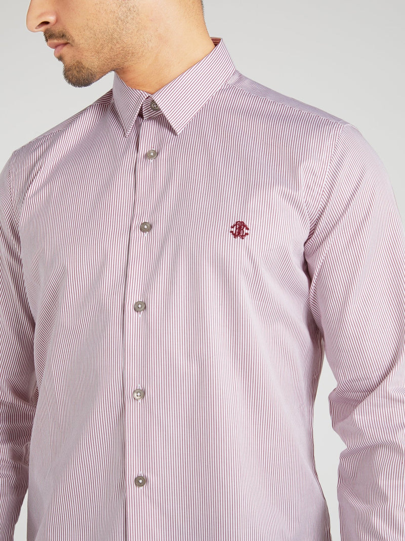 Purple Pinstripe Long Sleeve Shirt