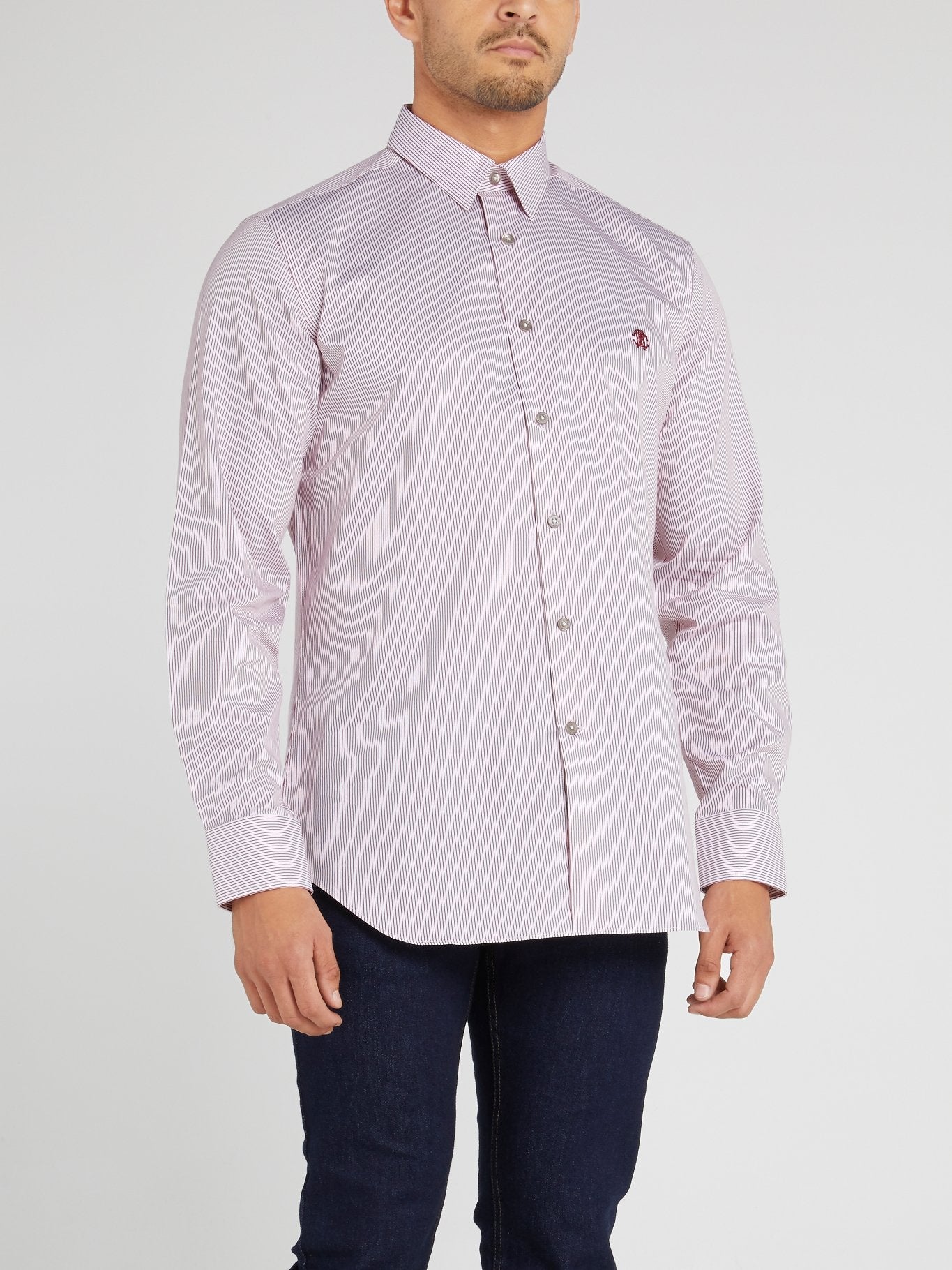 Purple Pinstripe Long Sleeve Shirt