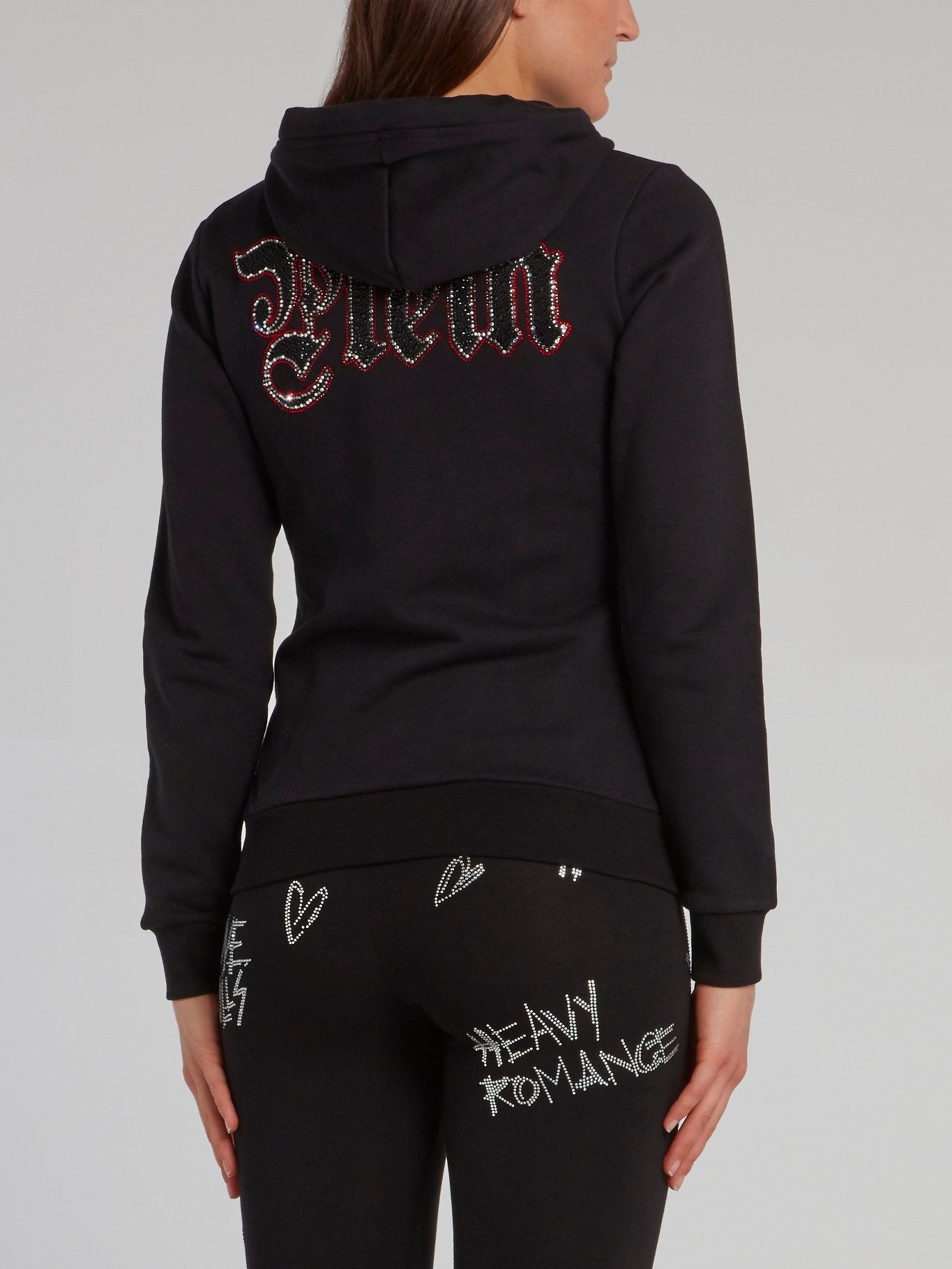 Gothic Plein Black Studded Sweat Jacket