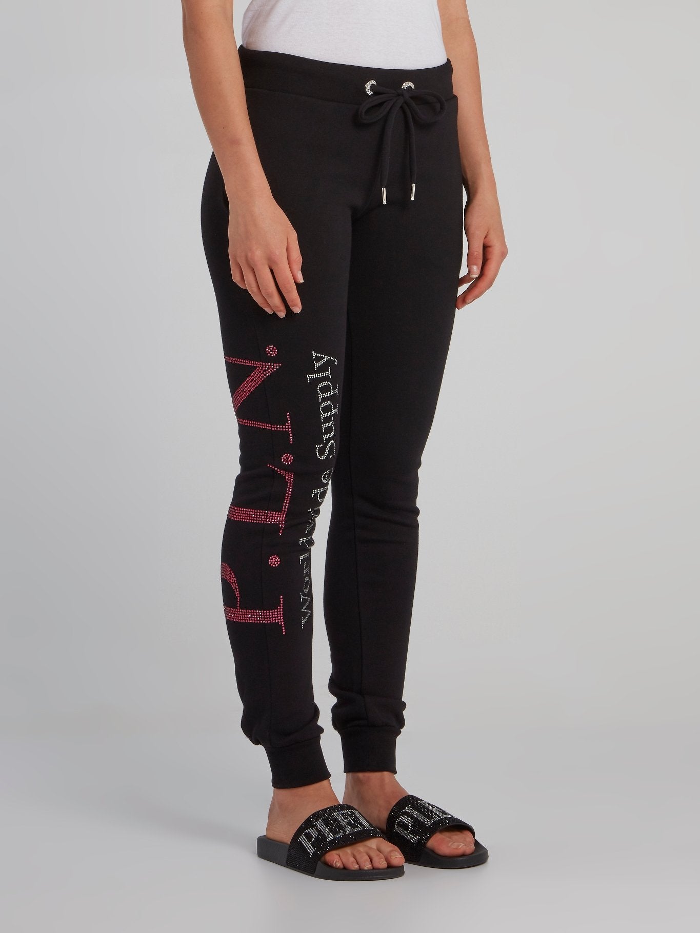 Black Studded Statement Jogging Trousers