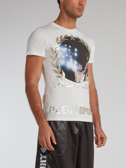 White Mohammad Ali Statement T-Shirt