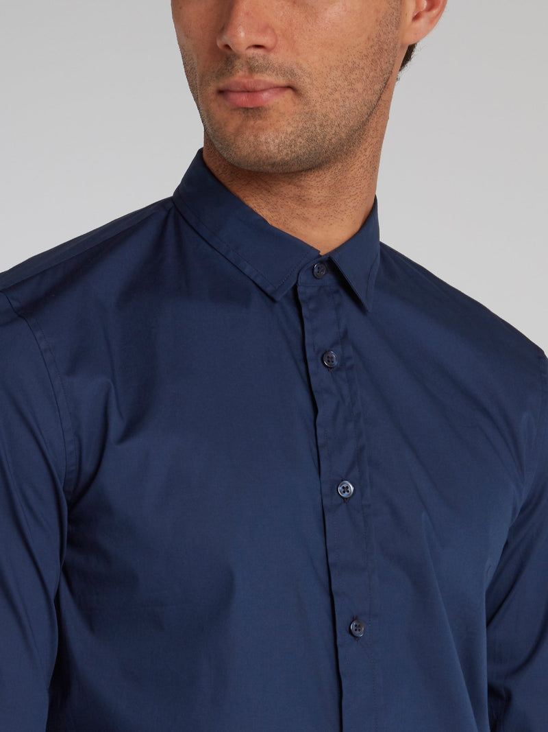 Navy Classic Button Up Shirt
