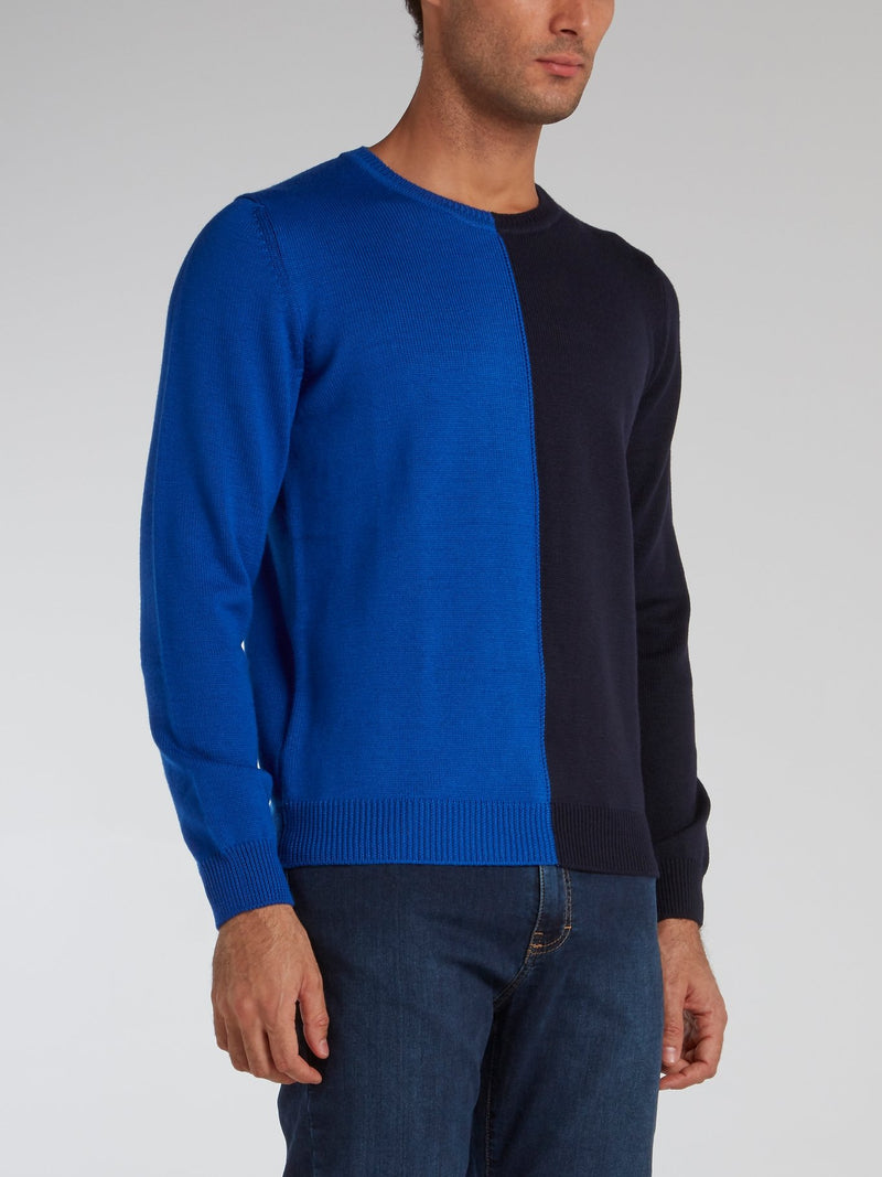 Two Tone Crewneck Sweater