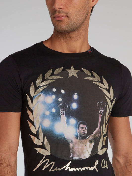 Black Mohammad Ali Statement T-Shirt