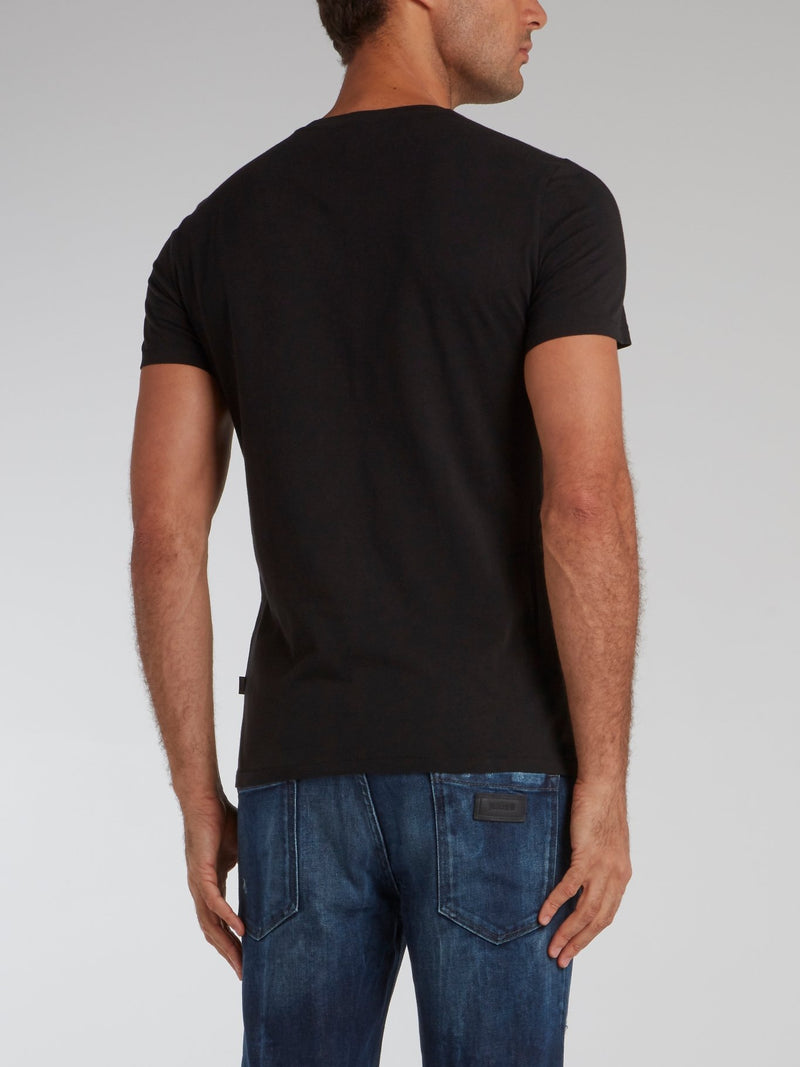 Black Studded Signature Logo T-Shirt