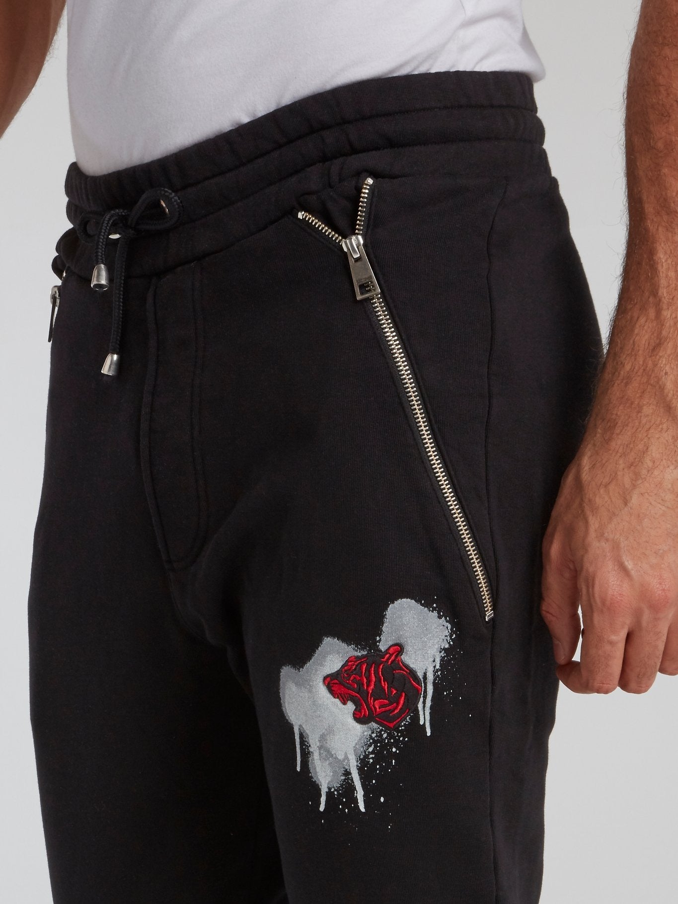 Black Zip Pocket Active Pants