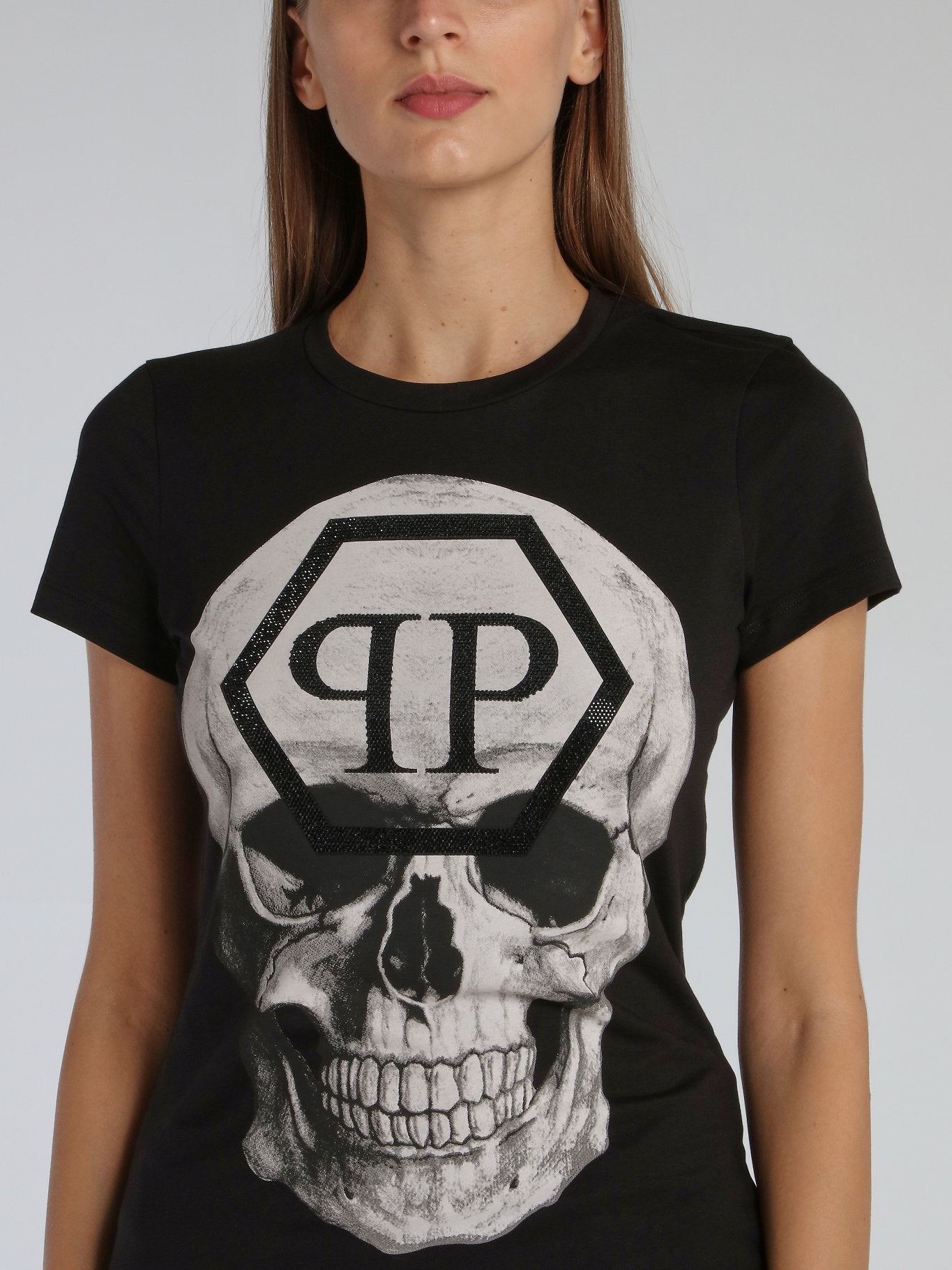 Black Monogram Skull T-Shirt