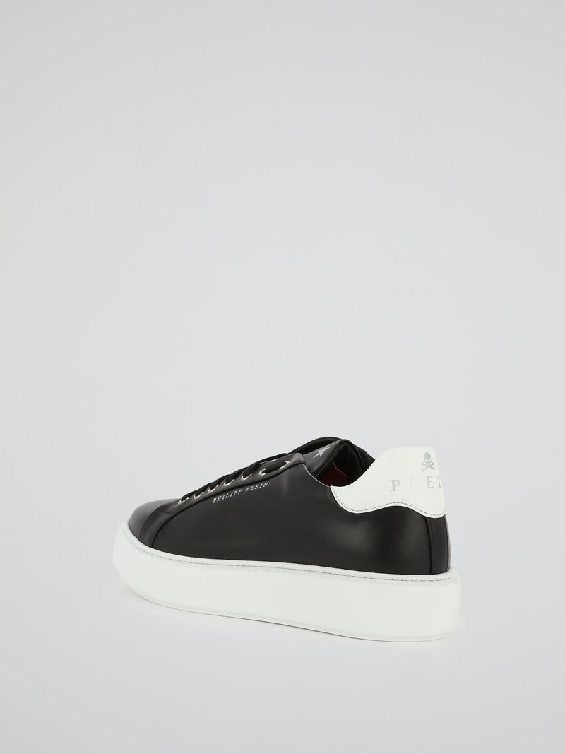 Black Contrast Low Top Sneakers