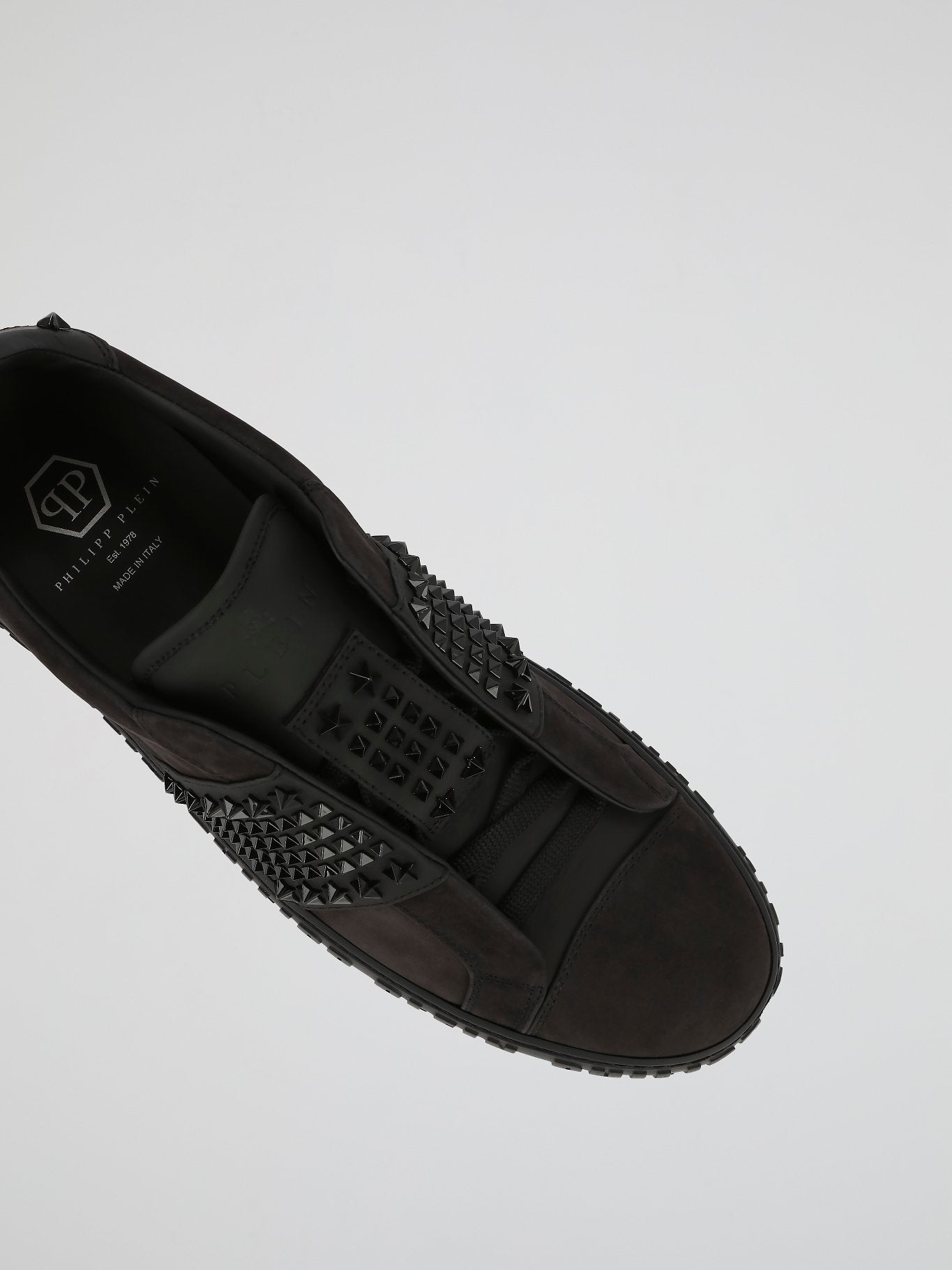 Black Spike Studded Low Top Sneakers – Maison-B-More Global Store