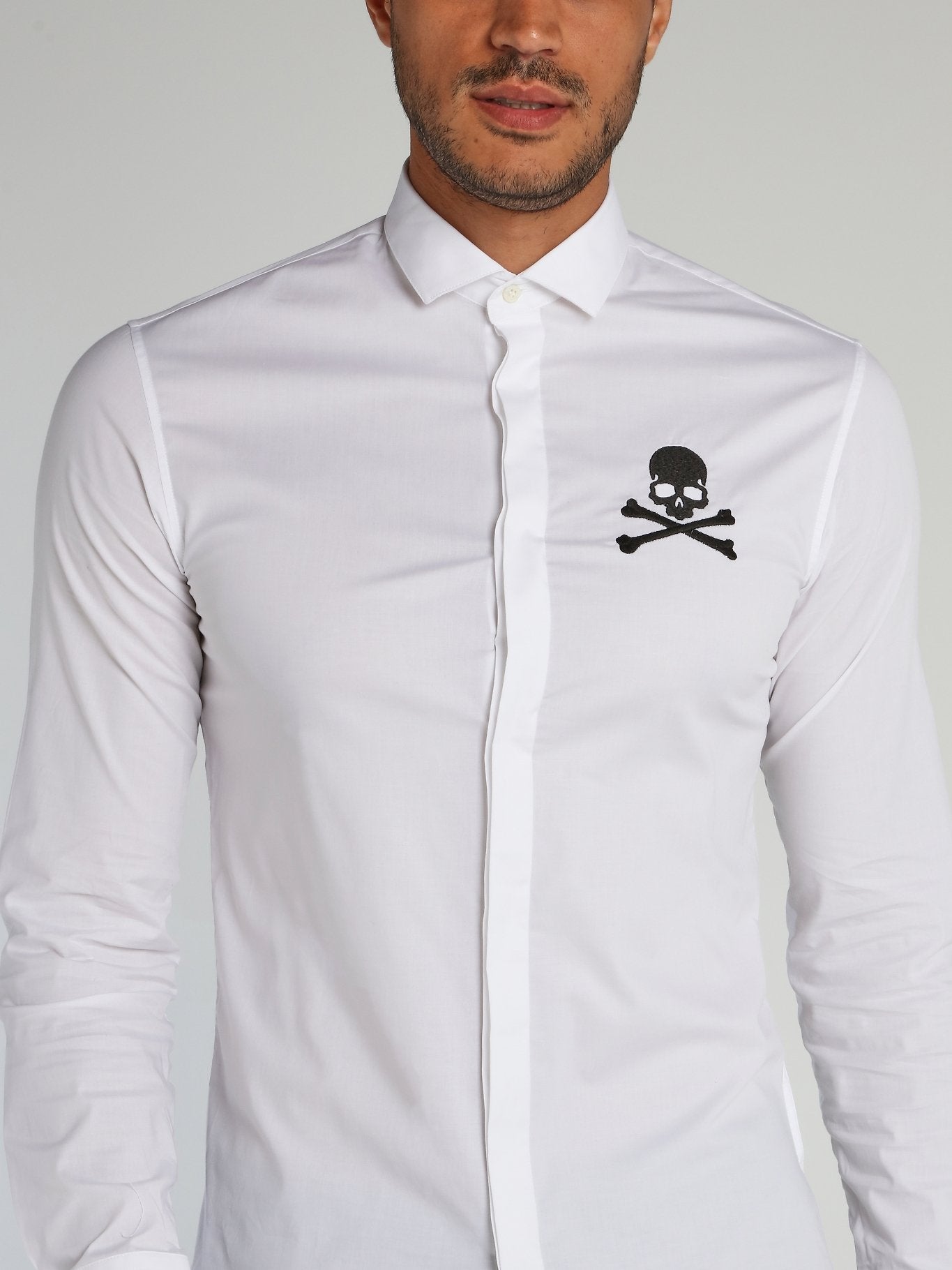 PHILIPP PLEIN - Shirt Diamond Cut LS Skull PHILIPP PLEIN - Shirt Diamond Cut LS Skull