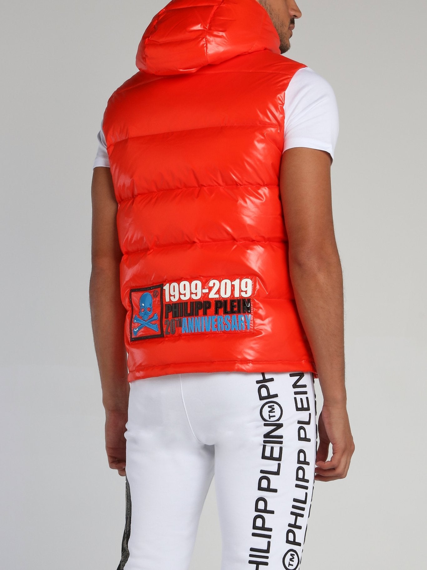 Orange Logo Puffer Vest