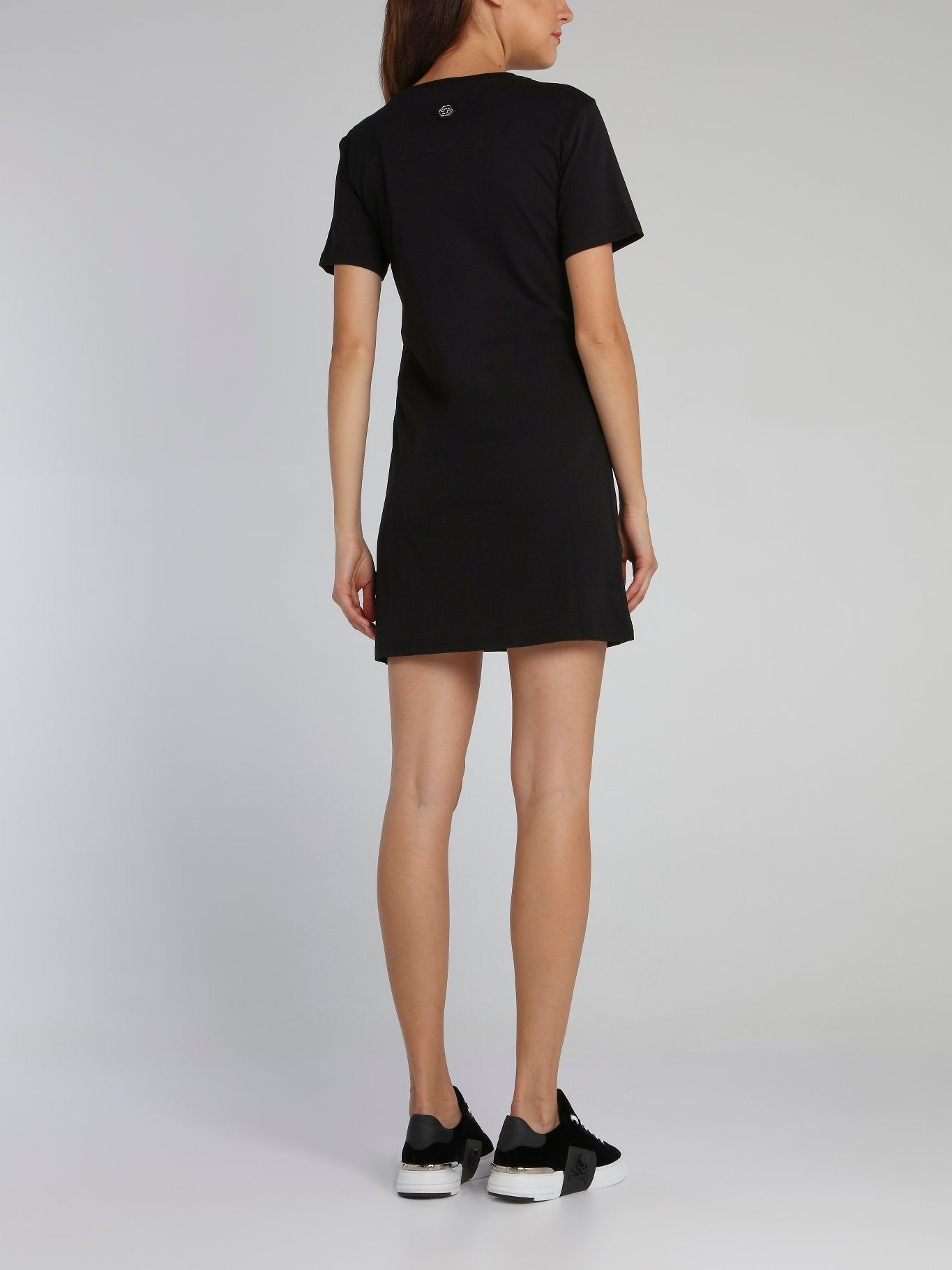 Black Studded Skull T-Shirt Dress Maison-B-More Global Store Black Studded Skull T-Shirt Dress Maison-B-More Global Store