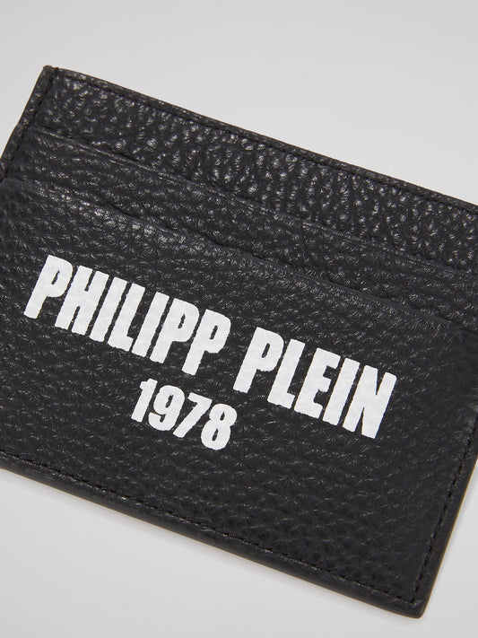PP1978 Black Logo Credit Card Holder