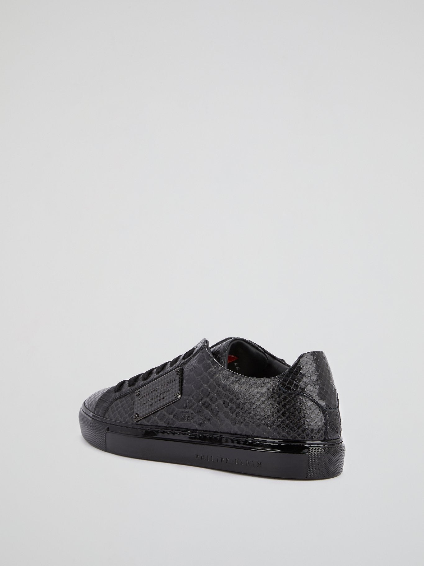 Black Low Top Reptile Sneakers