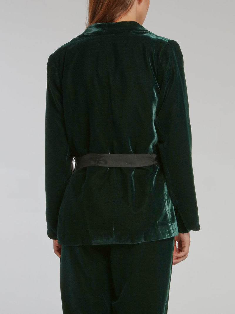 Wilfried Emerald Velvet Jacket
