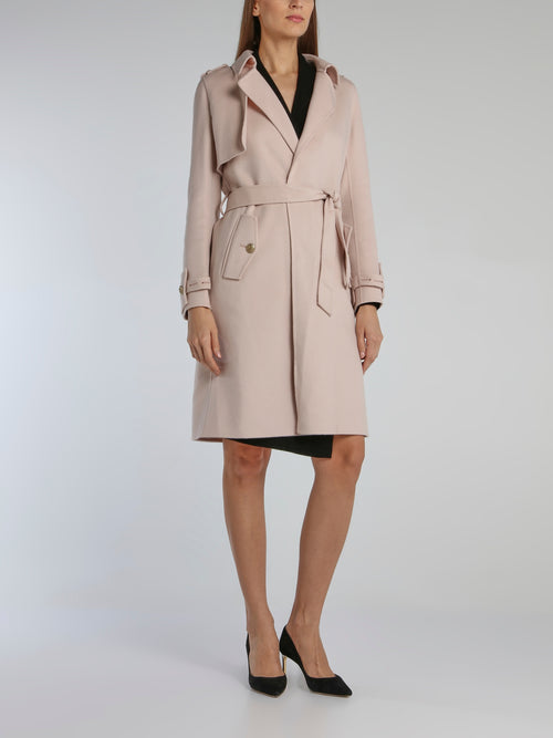 Charly Pink Double-Sided Trench Coat