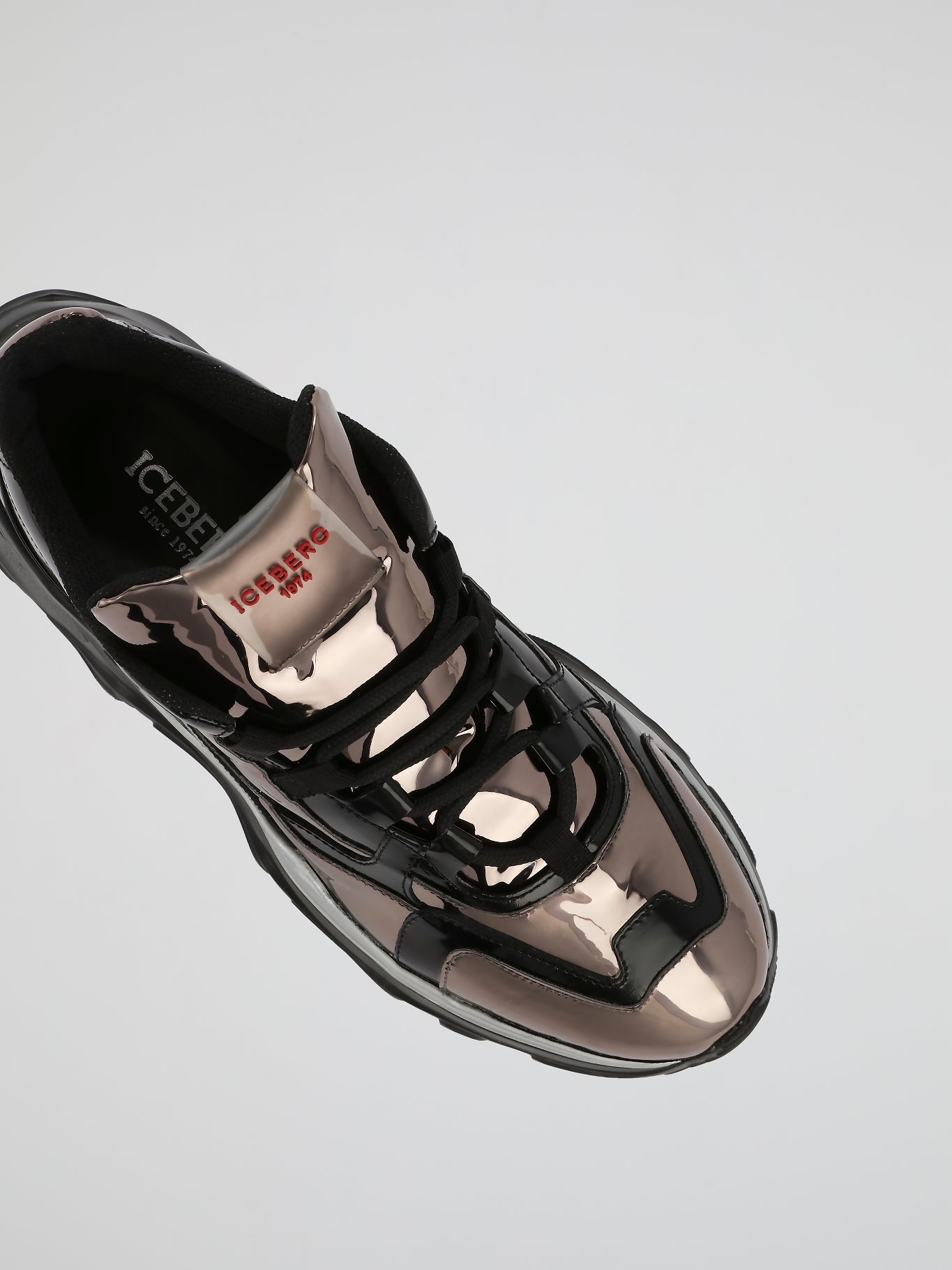 Metallic Leather  Platform Sneakers