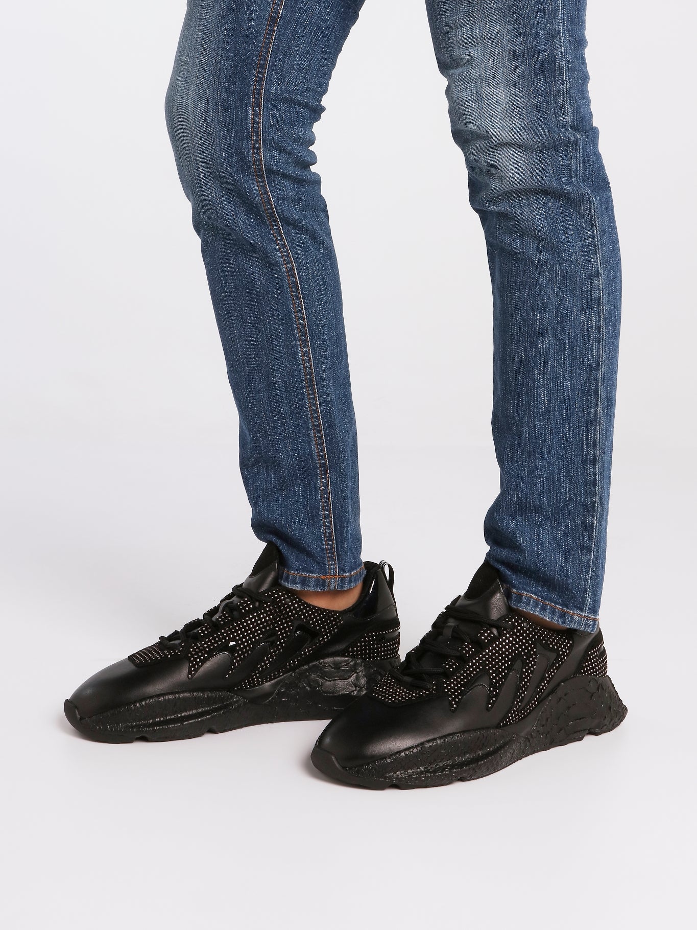 Black Studded V1PER Sneakers