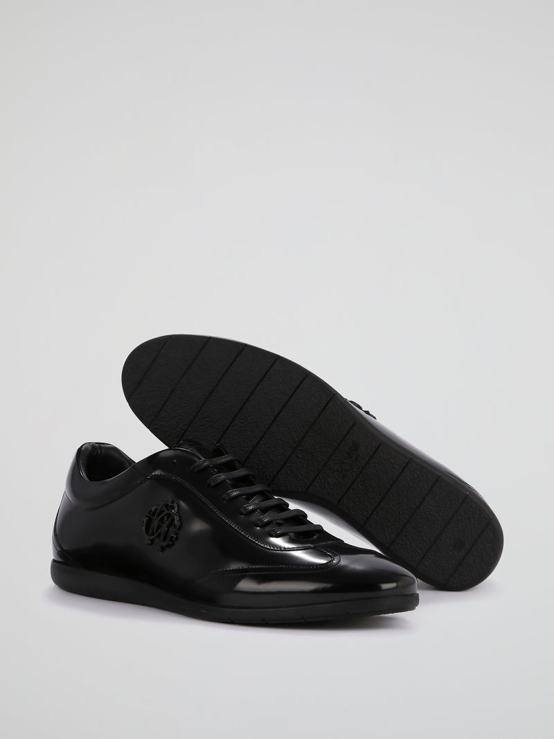 Black Patent Leather Sneakers