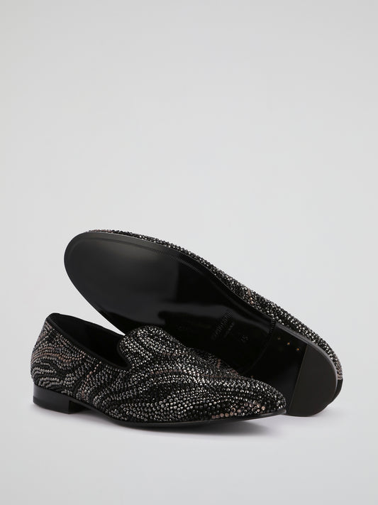 Black Multi-Stud Loafers