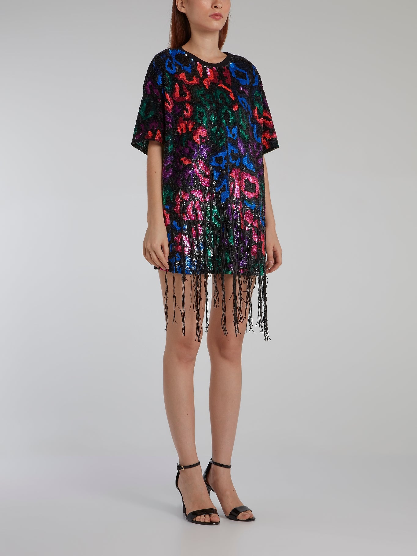 Leopard Sequin T-Shirt Dress – Maison-B-More Global Store