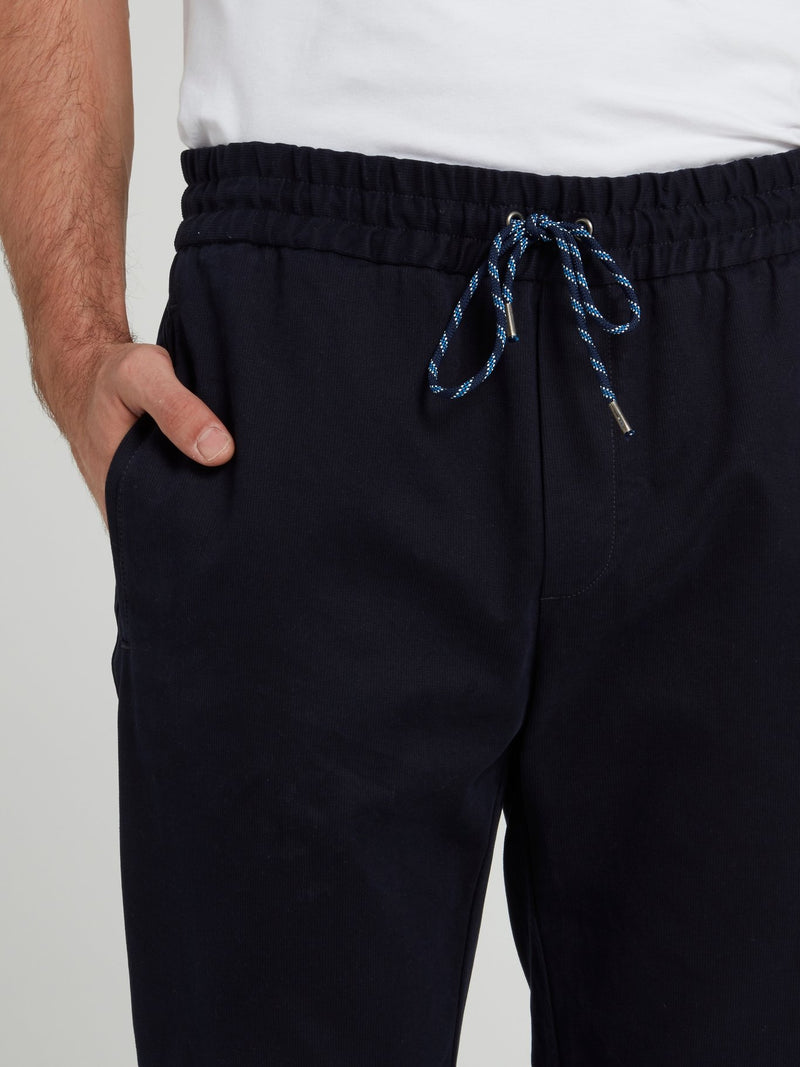 Navy Drawstring Cotton Pants
