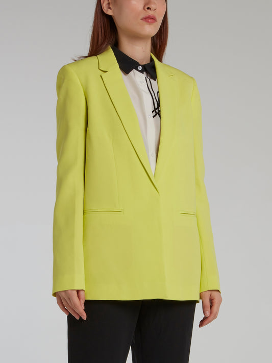 Chartreuse Folding Sleeve Blazer