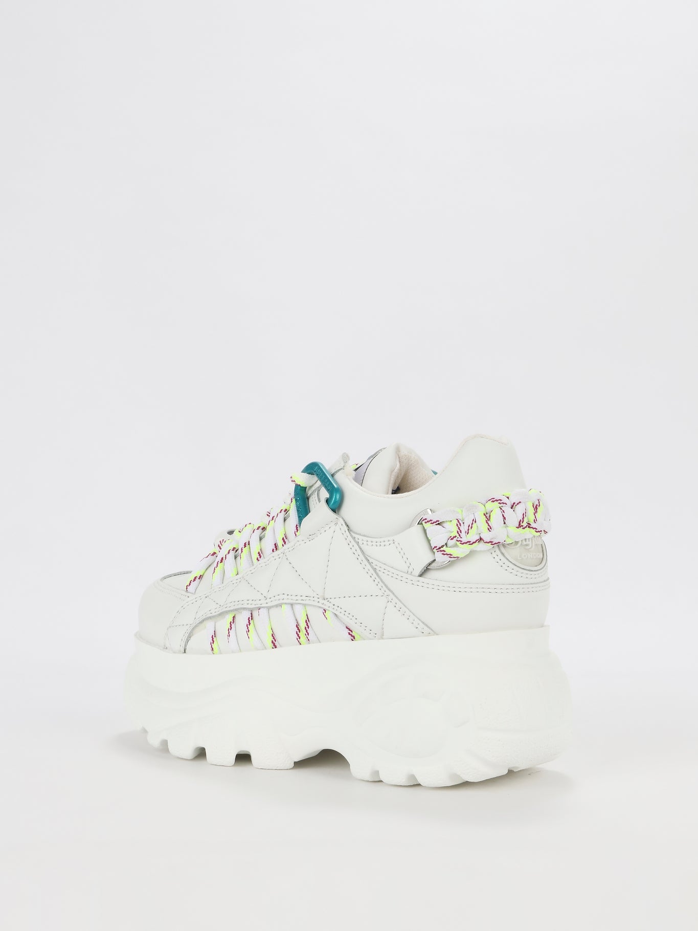 White Detailed Lacing Platform Sneakers