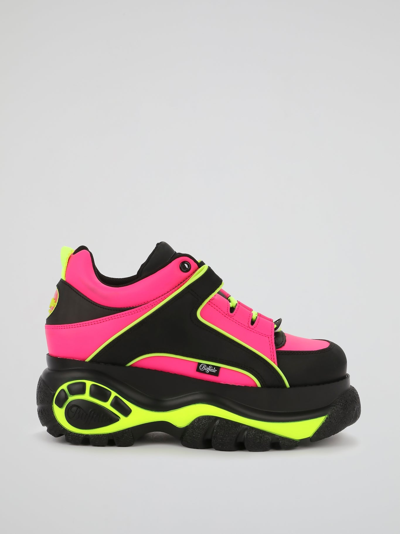 Colour Block Chunky Leather Sneakers