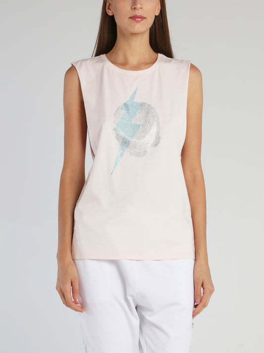 Chrissy Pink Cut Off Top