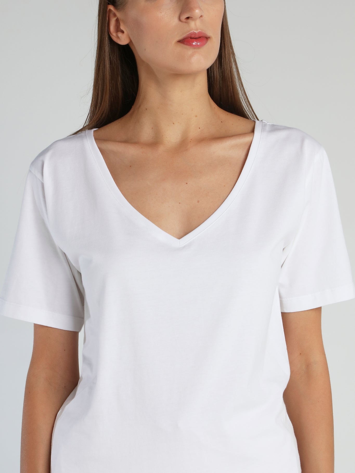 Nicki White V-Neck T-Shirt