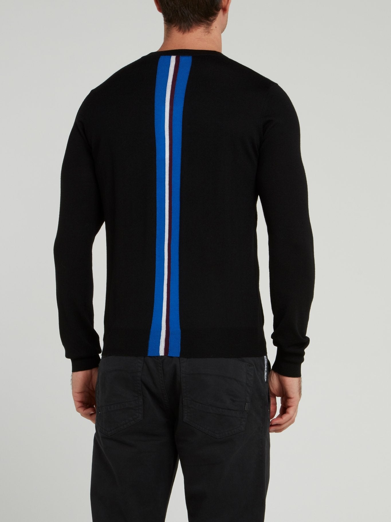 Black Rear Stripe Sweater