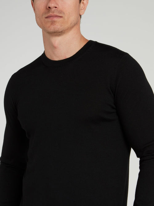 Black Rear Stripe Sweater