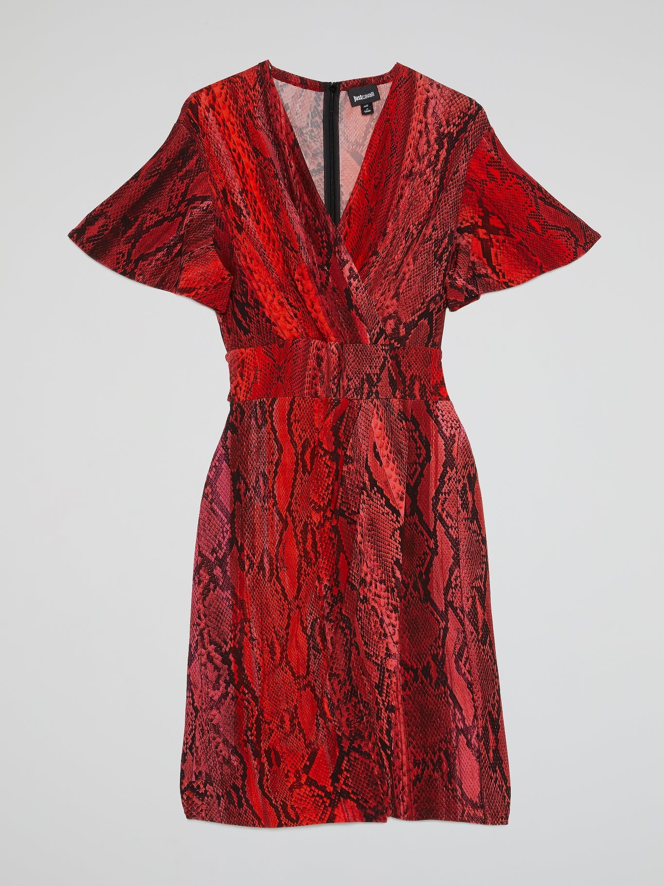 Red Snake Print Surplice Mini Dress – Maison-B-More Global Store
