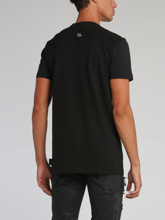 Black Multi-Stud Skull T-Shirt
