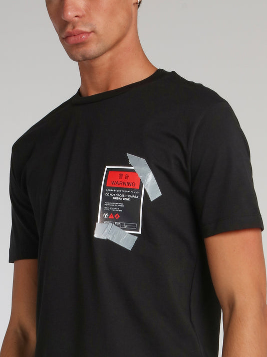 Black Warning Flyer T-Shirt