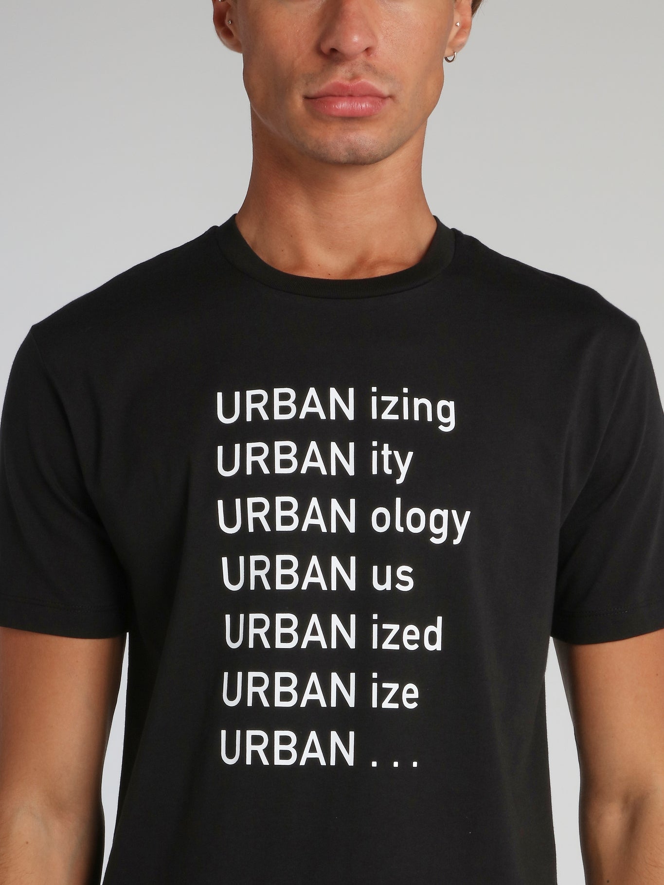Black Urbanizing Round Neck T-Shirt