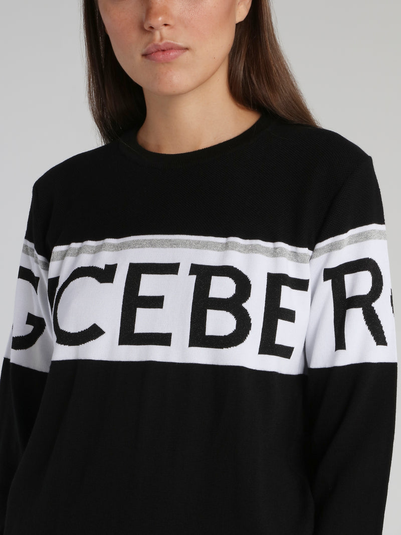 Black Logo Knitted Sweater