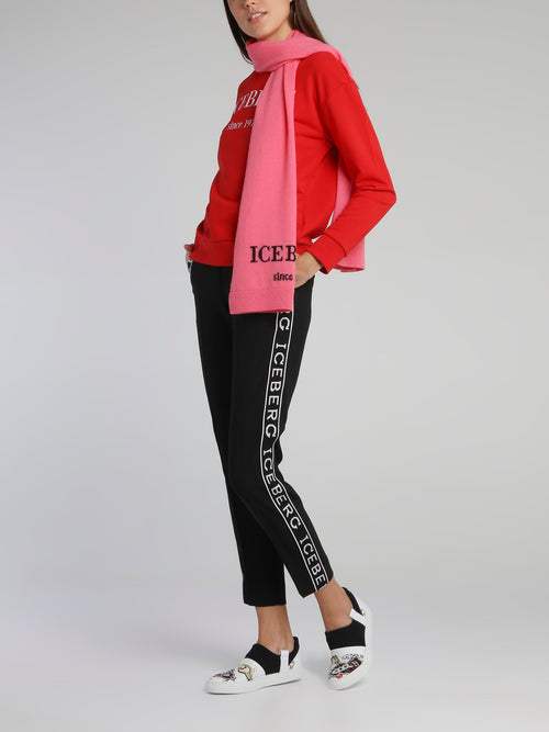 Red Classic Embroidered Logo Sweatshirt