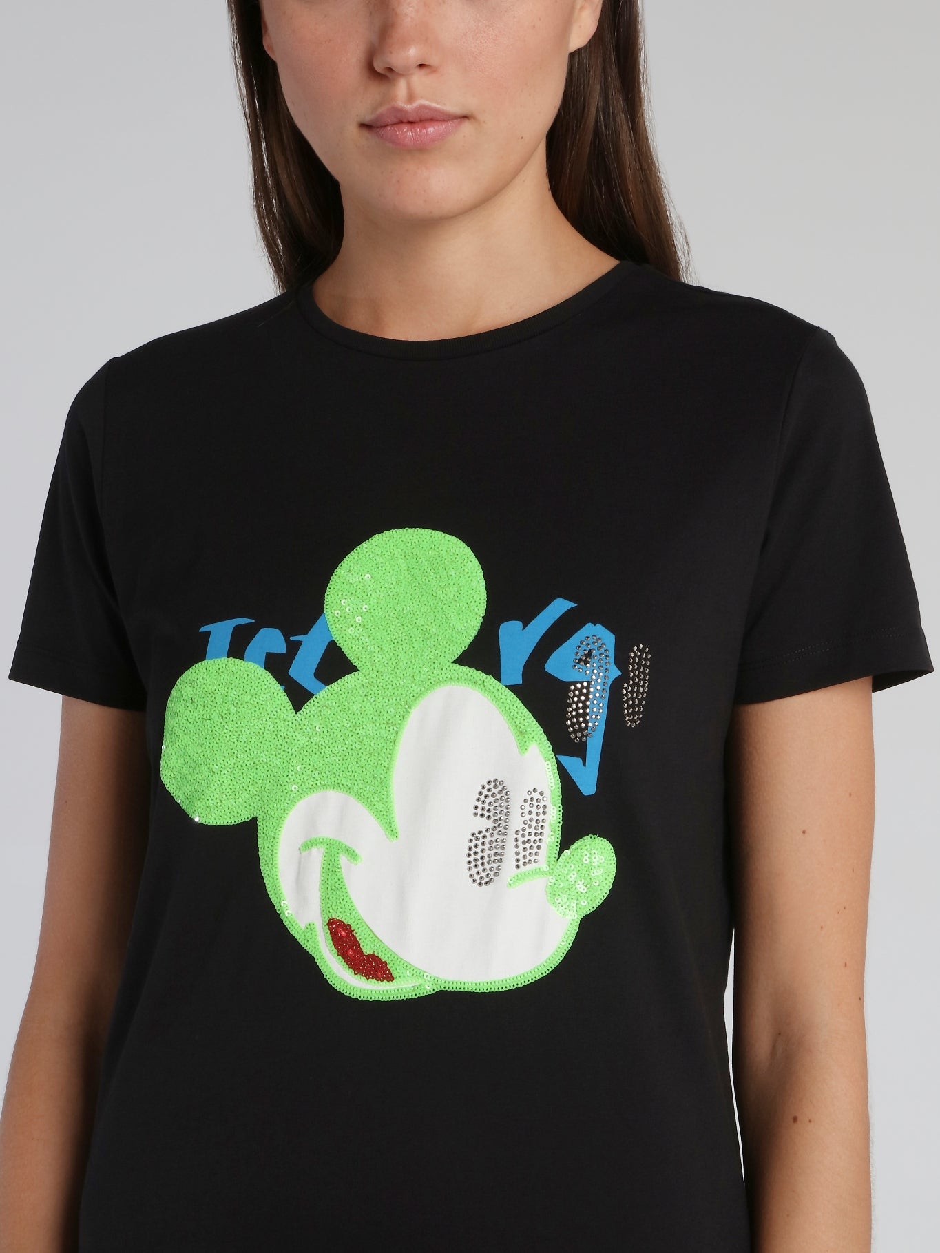 Mickey Mouse Black Sequin T-Shirt